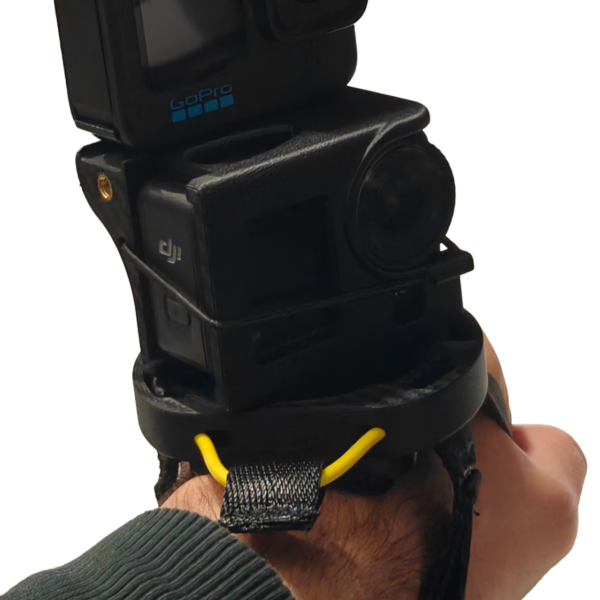 hand mount with cutaway system (tandem pilot hand camera system)